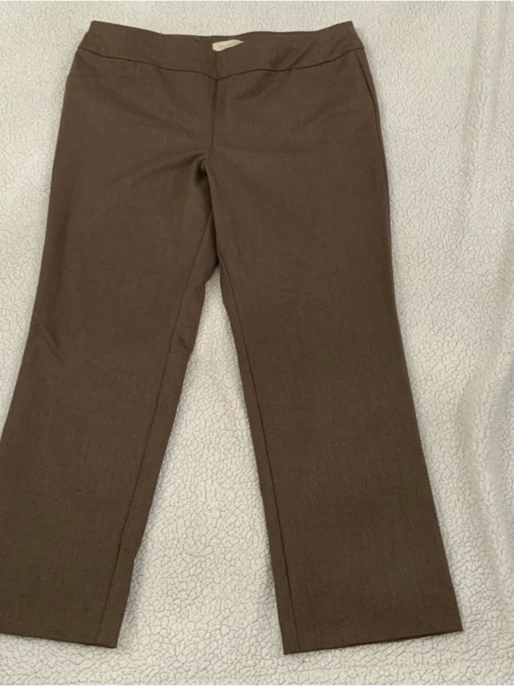 Talbots Petites Elastic Waist Pull On Pants 16P Stretch Brown Office To Casual - Picture 2 of 13